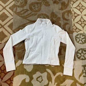 90 Degree By Reflex White Ribbed Athletic Jacket